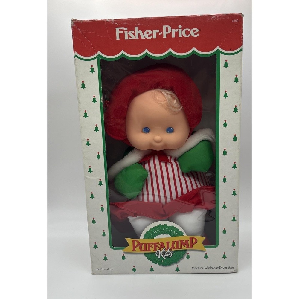 Vintage 1992 Fisher Price Christmas Caroler Puffalump Kids‎ Soft Doll #4089 NEW